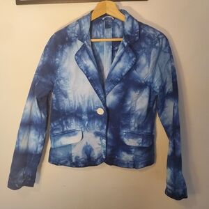 Shibori tie dye blazer
